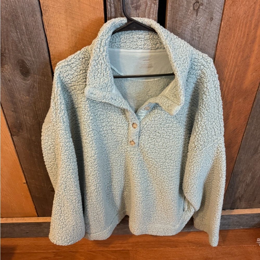 Oversized teal sweatshirt